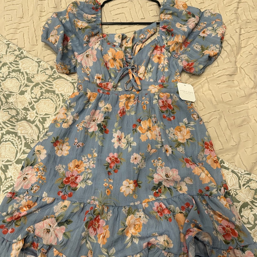 Floral Blue Altar’d State Dress